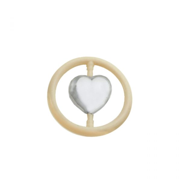 Beau Cadeau Rammelaar hart Glad Zilver